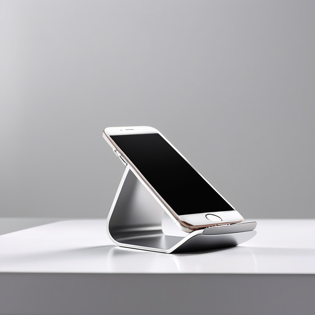 Recycled Aluminum Phone Stand with Adjustable Height