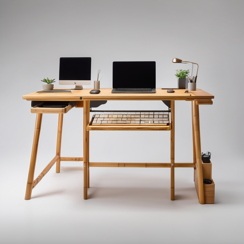FlexiDesk Modular Bamboo Standing Desk with Smart Posture