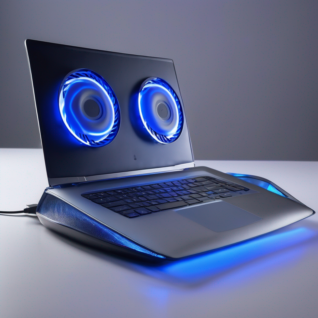 Recycled Ocean Plastic Laptop Cooling Pad with RGB LED